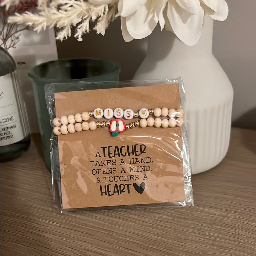 Beaded Teacher Bracelet Set